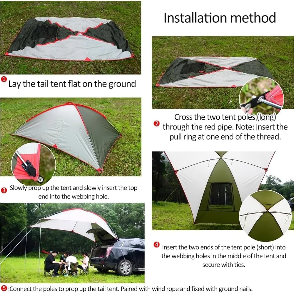 for Ligier JS50/JS60/Myli/Pulse 4/Be Sun/Be Two/OptiMax/X-Pro/X-Too Car Awning,Portable Awning Canopy Ventilation for Camping Vehicle Awning Instant Shelter for Camping,A White