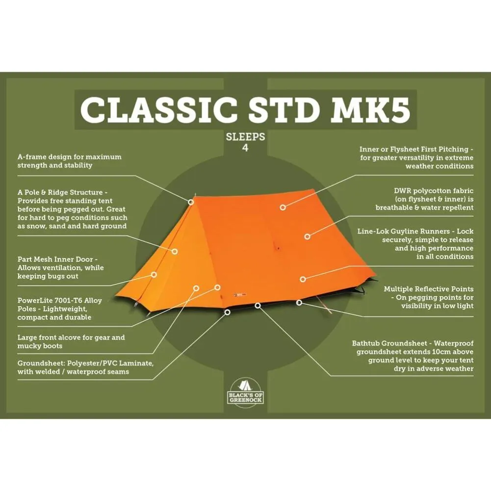 Force Ten Classic Standard Mk 5 Tent - 4 Person Tent
