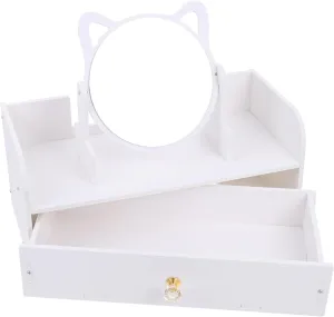 FRCOLOR Portable Makeup Mirror Storage PVC Desktop Mirror Perfect for Students Vanity Shaving Dressing