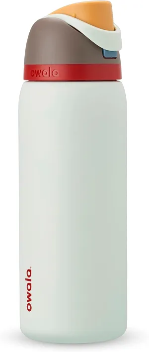 FreeSip Insulated Stainless Steel Water Bottle with Straw for Sports, Travel, and School BPA-Free Sports Water Bottle, 32 oz, Boneyard