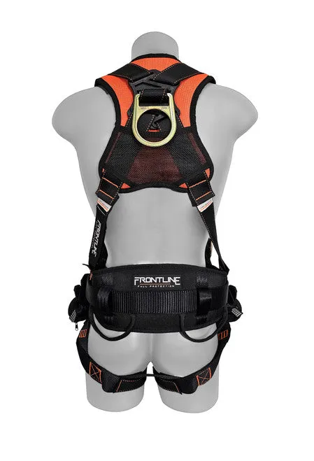 Frontline 100CTB Combat Construction Full Body Harness with Tongue Buckle Legs and Trauma Straps S
