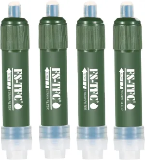 FS-TFC Personal Water Filter Straw Mini Water Purifier Survival Gear for Hiking, Camping, Travel and Emergency Preparedness