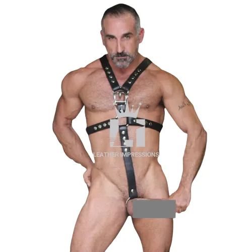 Full Body Leather Bondage Harness For Adults