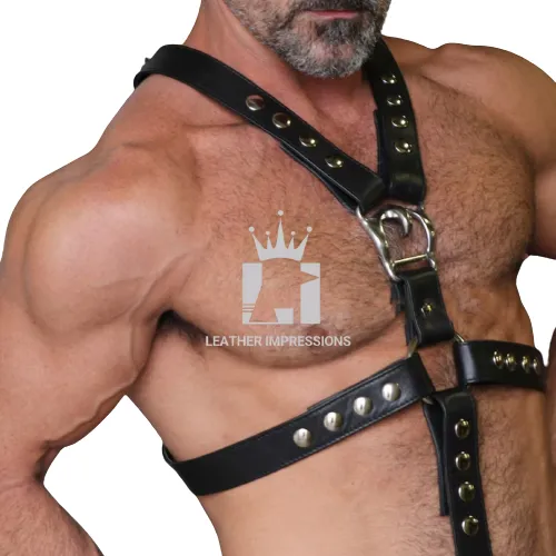 Full Body Leather Bondage Harness For Adults