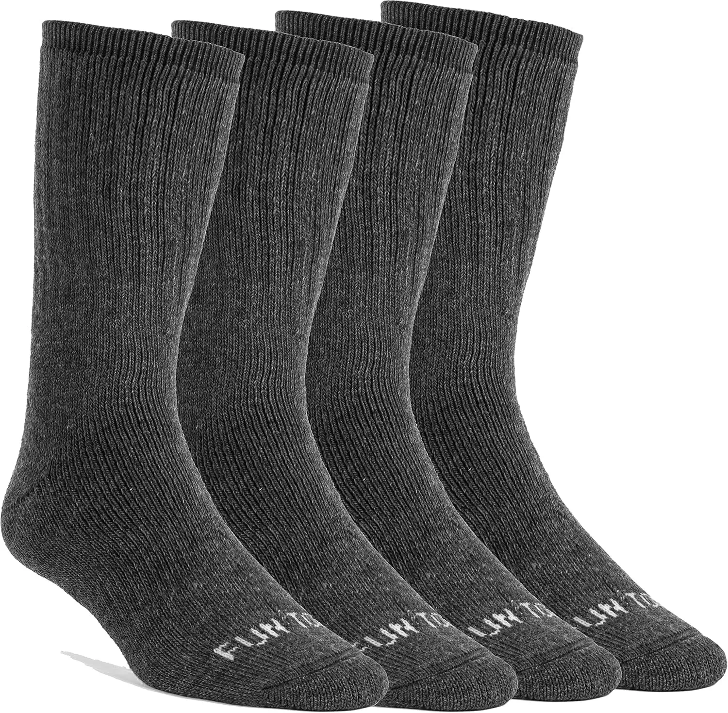 FUN TOES Men's Thermal Insulated Heavy Duty Premium Merino Wool Crew Socks 4 Pairs