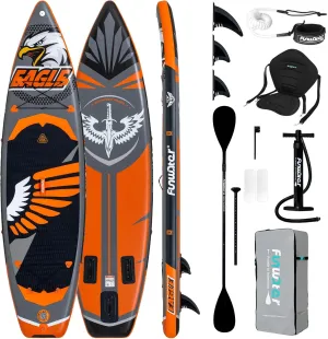 FunWater Inflatable Paddle Board 10'6" x 33" Stand Up Paddle Boards with Premium Accessories, SUP Paddle Board for Adults & Youth of All Skill Levels, Paddleboards with Kayak Seat