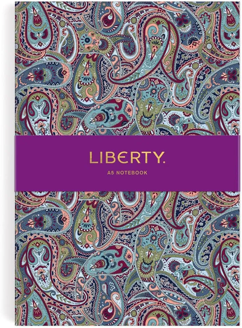 Galison Liberty Paisley A5 Journal from 136 Lined Pages with Gilded Edges, 5.25 x 7.25, Softcover Journal, Beautiful Paisley Print from Liberty London