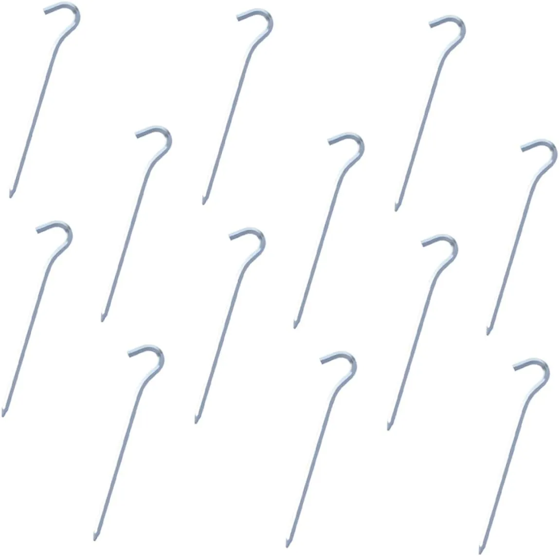 GANAZONO 12Pcs Durable Tent Stakes High Strength Camping Pegs for Secure Ground Anchoring Lightweight and Compact Design for for Tents and