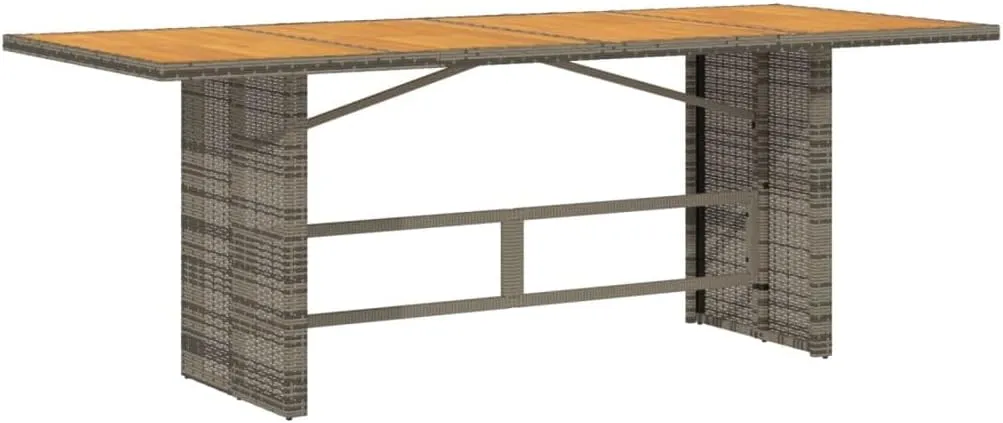 Garden Table Durable Modern Rectangular Grey Outdoor Furniture for Dining, Camping, Picnic, Outdoor Tables