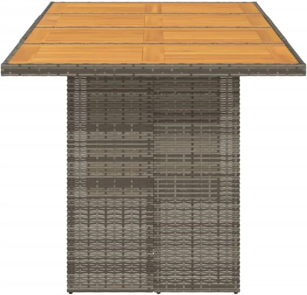 Garden Table Durable Modern Rectangular Grey Outdoor Furniture for Dining, Camping, Picnic, Outdoor Tables