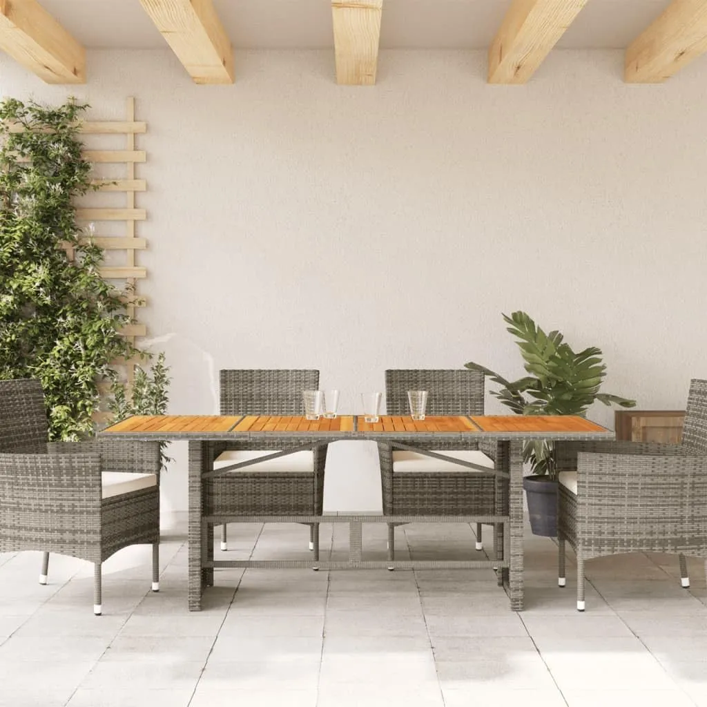 Garden Table Durable Modern Rectangular Grey Outdoor Furniture for Dining, Camping, Picnic, Outdoor Tables