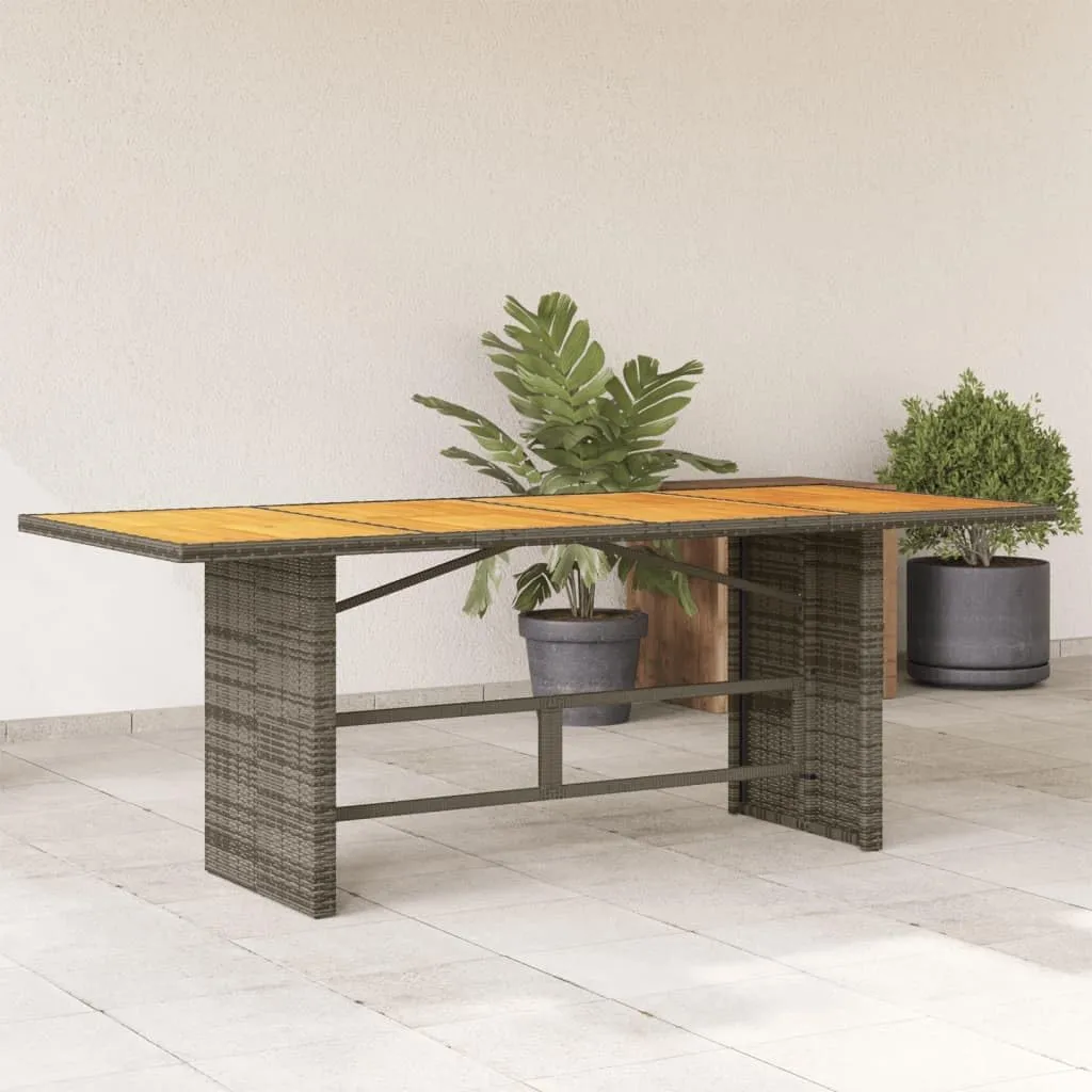 Garden Table Durable Modern Rectangular Grey Outdoor Furniture for Dining, Camping, Picnic, Outdoor Tables