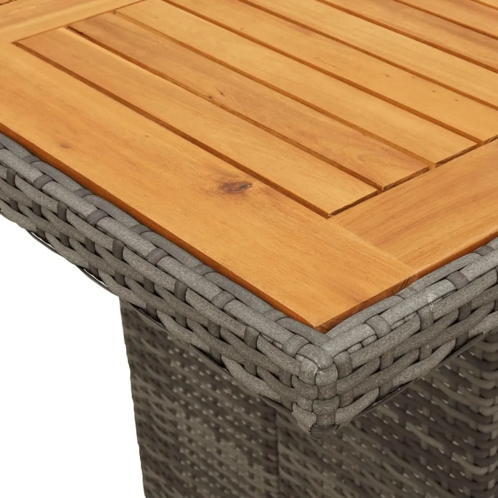 Garden Table Durable Modern Rectangular Grey Outdoor Furniture for Dining, Camping, Picnic, Outdoor Tables