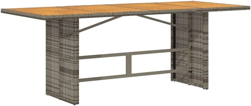 Garden Table Durable Modern Rectangular Grey Outdoor Furniture for Dining, Camping, Picnic, Outdoor Tables