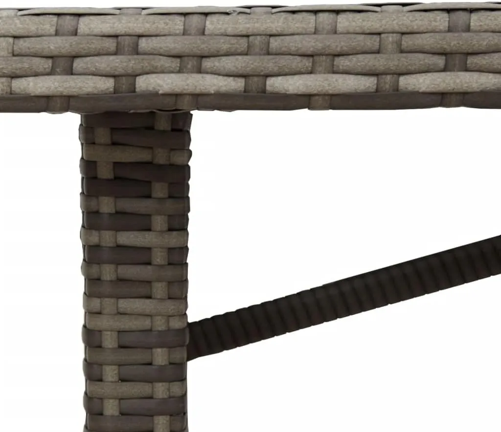 Garden Table Durable Modern Rectangular Grey Outdoor Furniture for Dining, Camping, Picnic, Outdoor Tables
