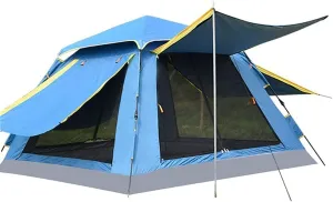 GeRRiT 3-4 Person Pop Up Tent Automatic Instant Camping Tent Quick Opening Waterproof Outdoor Tent 4 Season Travel Tent with Carry Bag for Hiking, Traveling or Beach
