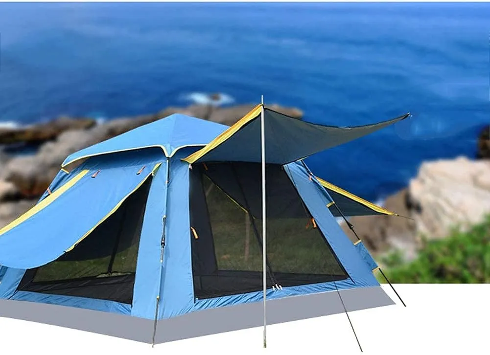 GeRRiT 3-4 Person Pop Up Tent Automatic Instant Camping Tent Quick Opening Waterproof Outdoor Tent 4 Season Travel Tent with Carry Bag for Hiking, Traveling or Beach