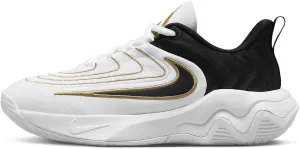 Giannis Immortality 4 Big Kids' Basketball Shoes (FZ6734-100, White/Metallic Gold/Black) Size 7