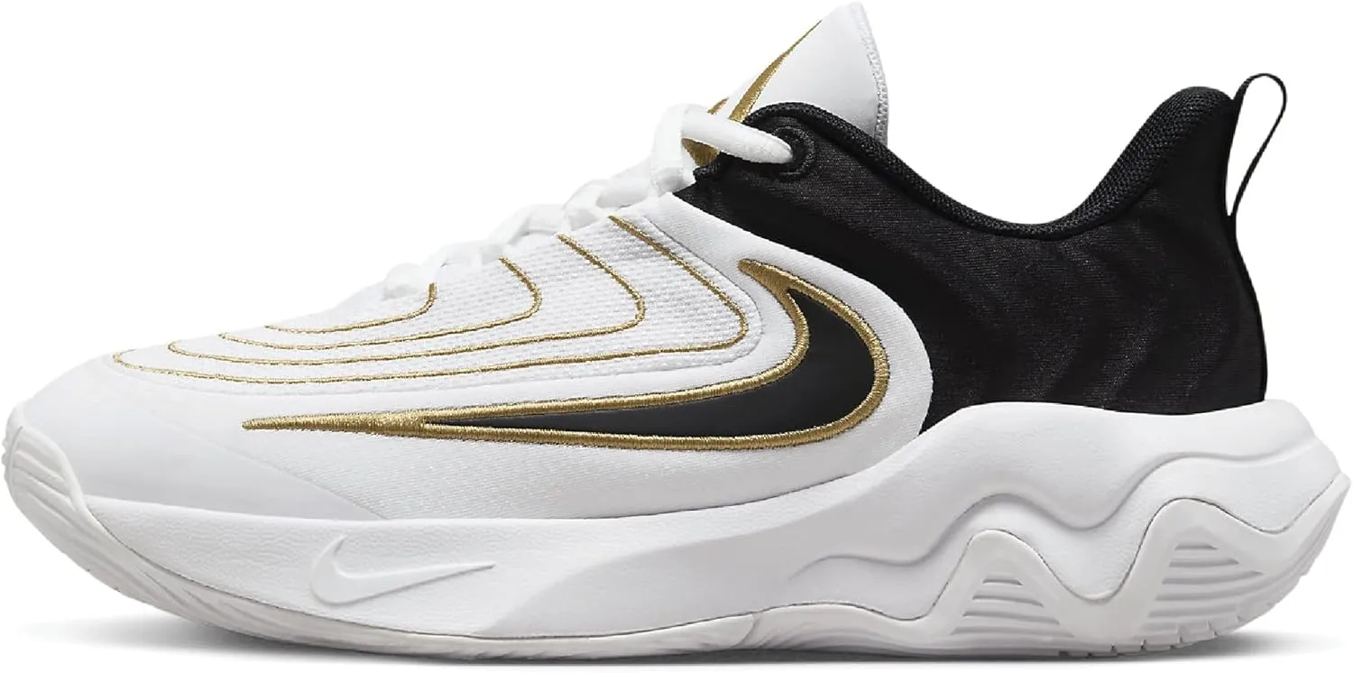Giannis Immortality 4 Big Kids' Basketball Shoes (FZ6734-100, White/Metallic Gold/Black) Size 7