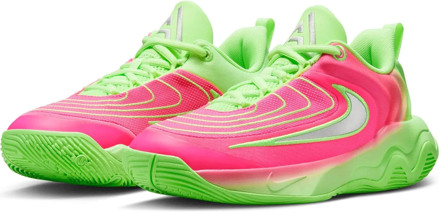 Giannis Immortality 4 Big Kids' Basketball Shoes (FZ6734-304, Lime Blast/Hyper Pink/Iron Grey)