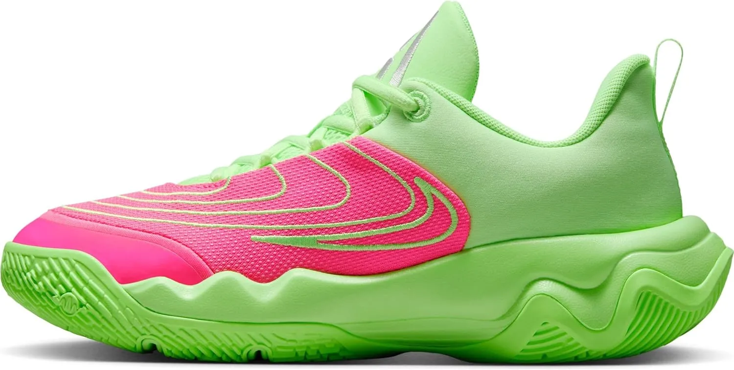 Giannis Immortality 4 Big Kids' Basketball Shoes (FZ6734-304, Lime Blast/Hyper Pink/Iron Grey)