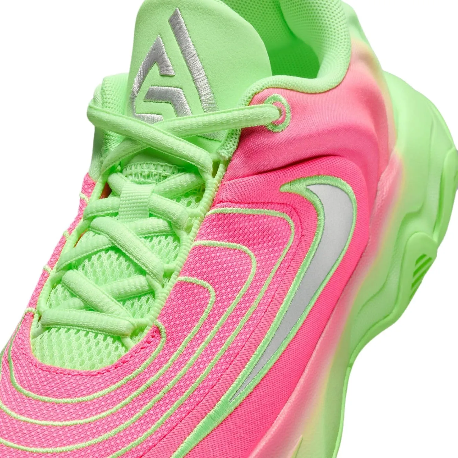 Giannis Immortality 4 Big Kids' Basketball Shoes (FZ6734-304, Lime Blast/Hyper Pink/Iron Grey)
