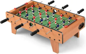 Giantex 27" Foosball Table, Easily Assemble Wooden Soccer Game Table Top w/Footballs, Indoor Table Soccer Set for Arcades, Game Room, Bars, Parties, Family Night