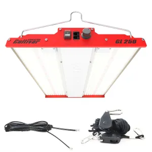 GL250 LED Grow Light for Indoor Plants, Full Spectrum Switch Between Veg & Flower, Dimmable Control Up to 4 Lights, IP65-rated, Ideal for Grow Tents