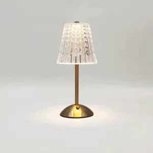 Glass Shade Touch Portable Cordless Desk Lamp