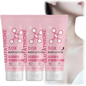 Glutathione 50x Tone Up Body Lotion, Moisturizing and Soft Skin All Over Body Scented Body Lotion, Glutathione Body Lotion (3pcs)