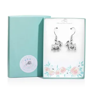 Goat Earrings – Silver Stainless Steel Dangle Earrings for Women – Unique Animal Earrings in Silver Toned Metal – Hypoallergenic Dangle Earrings for Women – Perfect Goat Lovers Gift