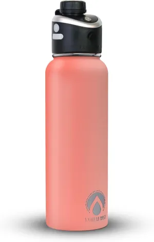 GoMist Misting & Drinking Bottle | Rechargeable Mist & Sip Water Bottle | Quick Charge USB-C Port | 2-Speed Mist Function | Stainless-Steel Double Wall Insulation, 40 oz (Desert Flower)