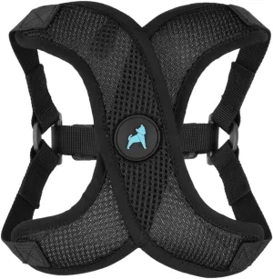 Gooby Comfort X Step in Lite Dog Harness - Choke Free, Escape Free with Light Breathable Mesh - Step in Dog Harness for Small and Medium Dogs - Quick Release Buckle, Metal D-Rings - Black, X-Large