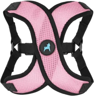 Gooby Comfort X Step in Lite Dog Harness - Choke Free, Escape Free with Light Breathable Mesh - Step in Dog Harness for Small and Medium Dogs - Quick Release Buckle, Metal D-Rings - Pink, Medium
