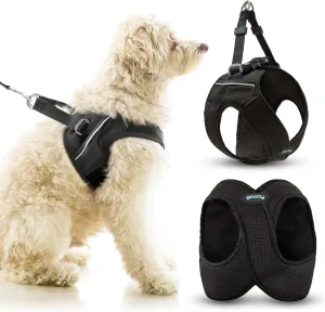 Gooby Escape Free Easy Fit X in Dog Harness - Vegas Black, X-Small