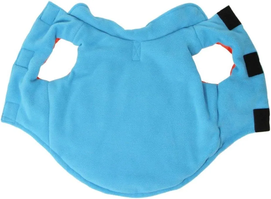 Gooby - Sports Vest, Fleece Lined Small Dog Cold Weather Jacket Coat Sweater with Reflective Lining, Orange, Large