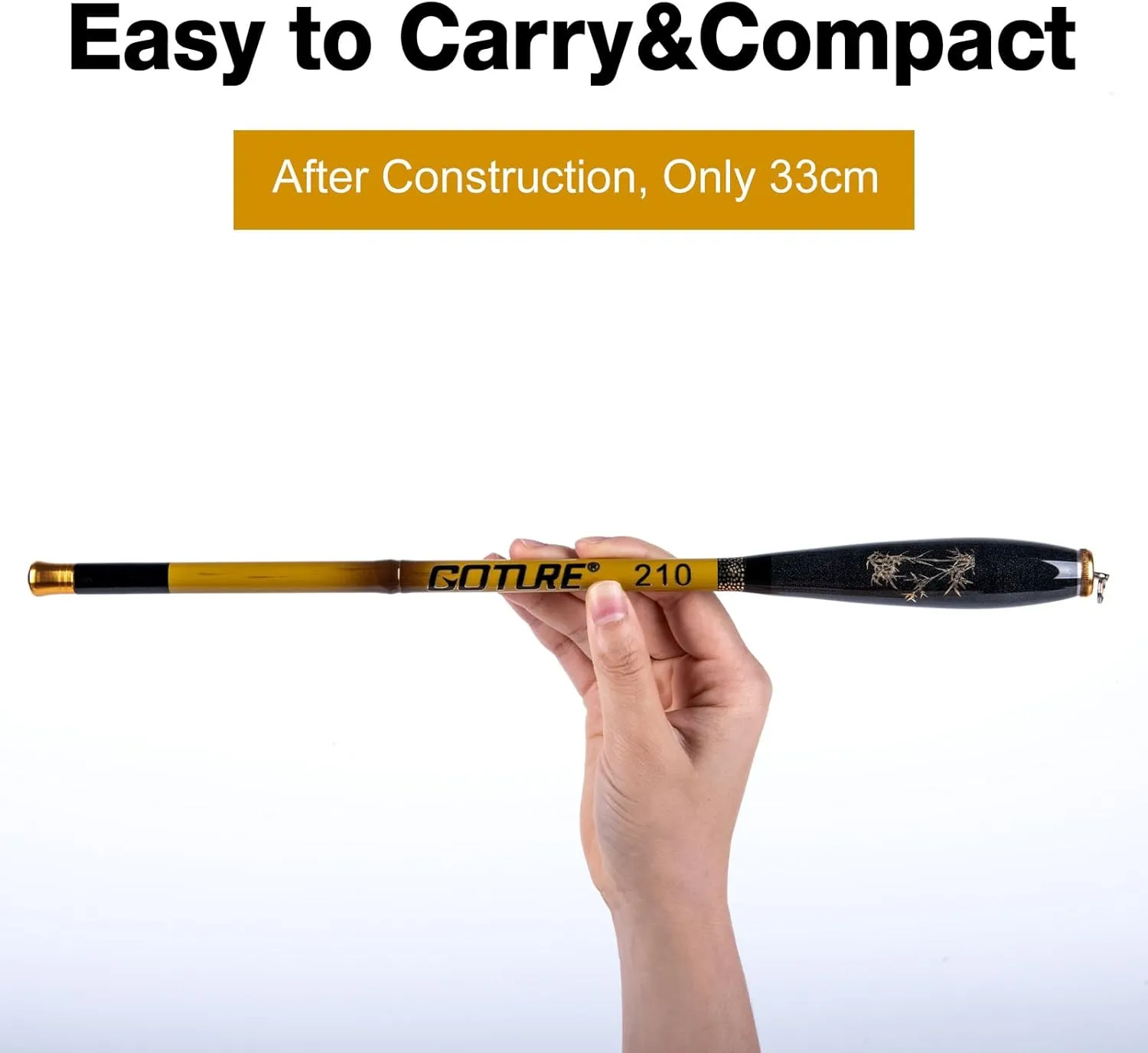 Goture Telescopic Mini Pocket Fishing Pole, Compact Ultra Lightweight High Strength Fishing Rod, River Dike Fishing Rods, Perfect for Starter, 4Ft, 5Ft, 6Ft, 7Ft, 8Ft, 9Ft, 11Ft, 14Ft