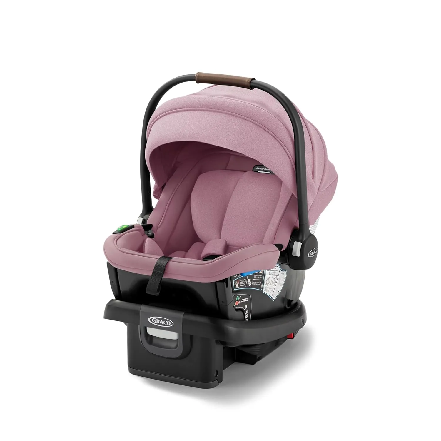 Graco Gomax Infant Car Seat, Orchid Haze, Lightweight, Reclining Rear Facing Car Seat Installs Without a Base