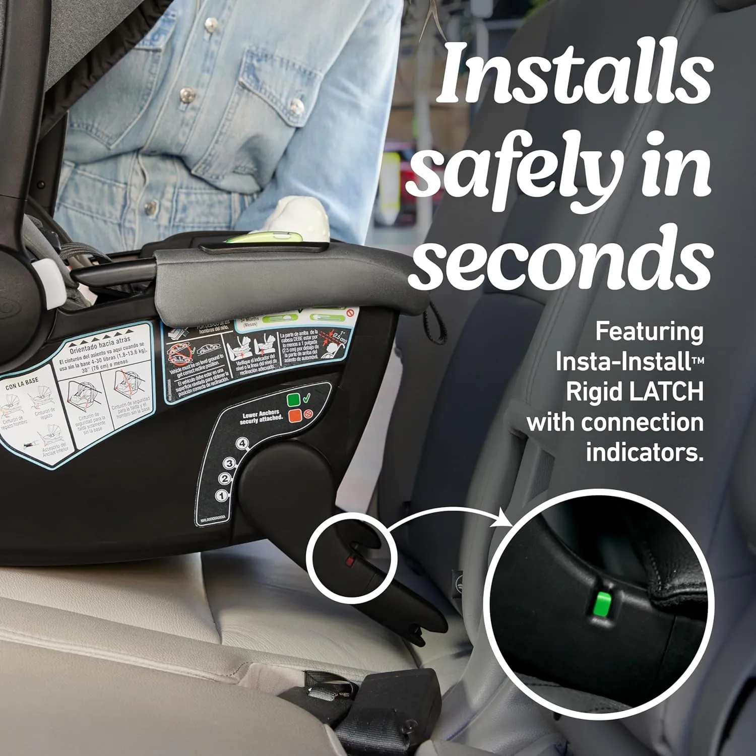 Graco Gomax Infant Car Seat, Orchid Haze, Lightweight, Reclining Rear Facing Car Seat Installs Without a Base
