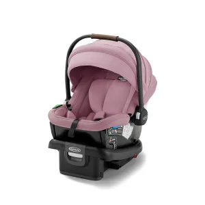 Graco Gomax Infant Car Seat, Orchid Haze, Lightweight, Reclining Rear Facing Car Seat Installs Without a Base