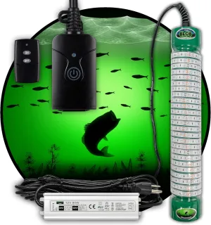 Green Blob Outdoors New Underwater Fishing Light 110 Volt for Docks, LED with Photocell Timer & Remote Control 7500/15000/30000 Lumen Fish Attracting Light, Snook, Crappie, Made in Texas