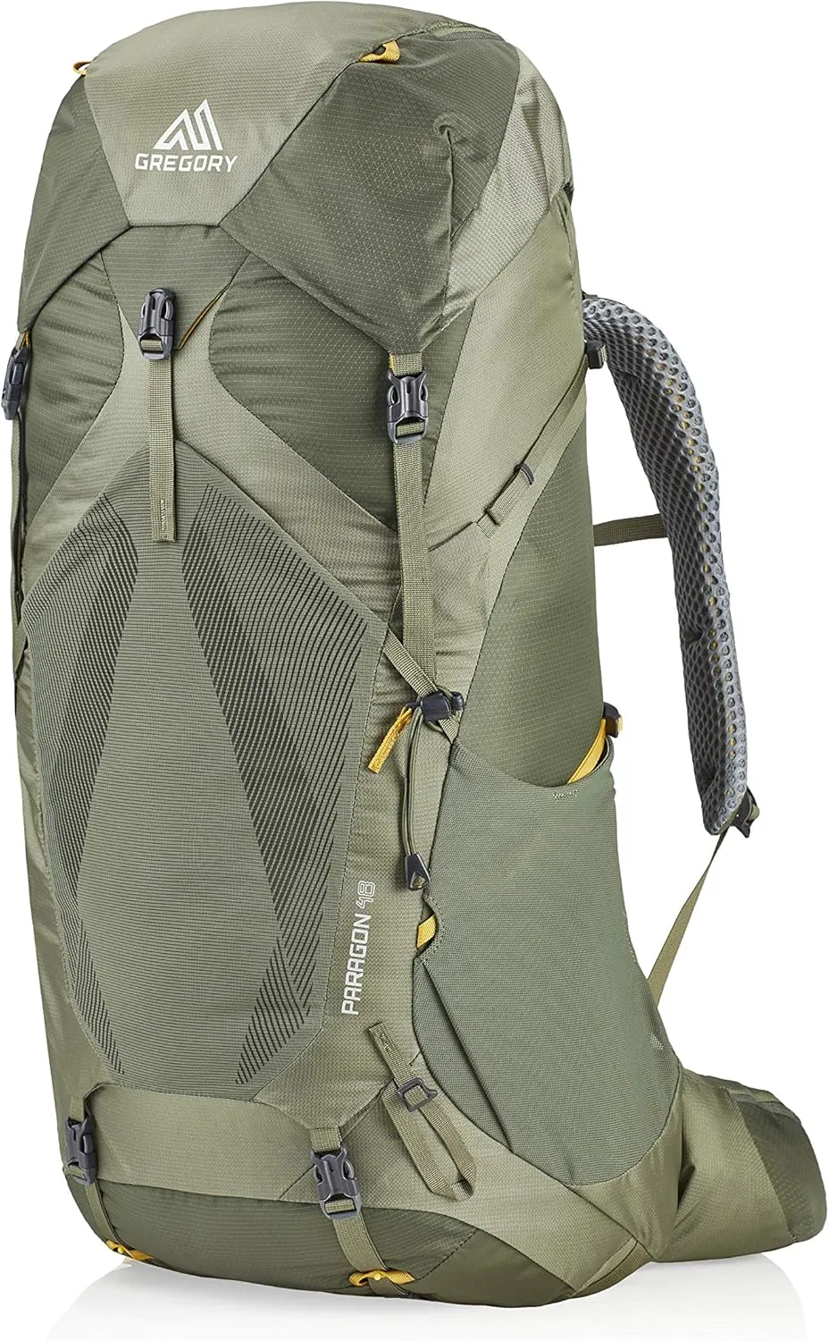 Gregory Paragon 48L Unisex Lightweight Backpacking Pack, Breathable Backpanel, Raincover Included, Water Bladder Sleeve (Reservoir not Included), Small/Medium, Burnt Olive