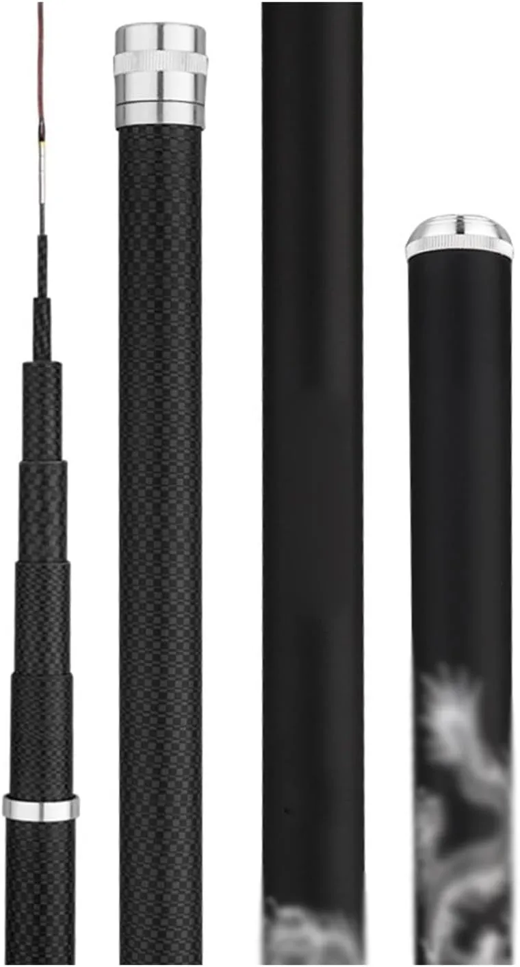 GRFIT Fishing Rod Telescopic Carbon Fiber Fishing Rod, Hard, Super Light, for Freshwater Portable Fishing Rod