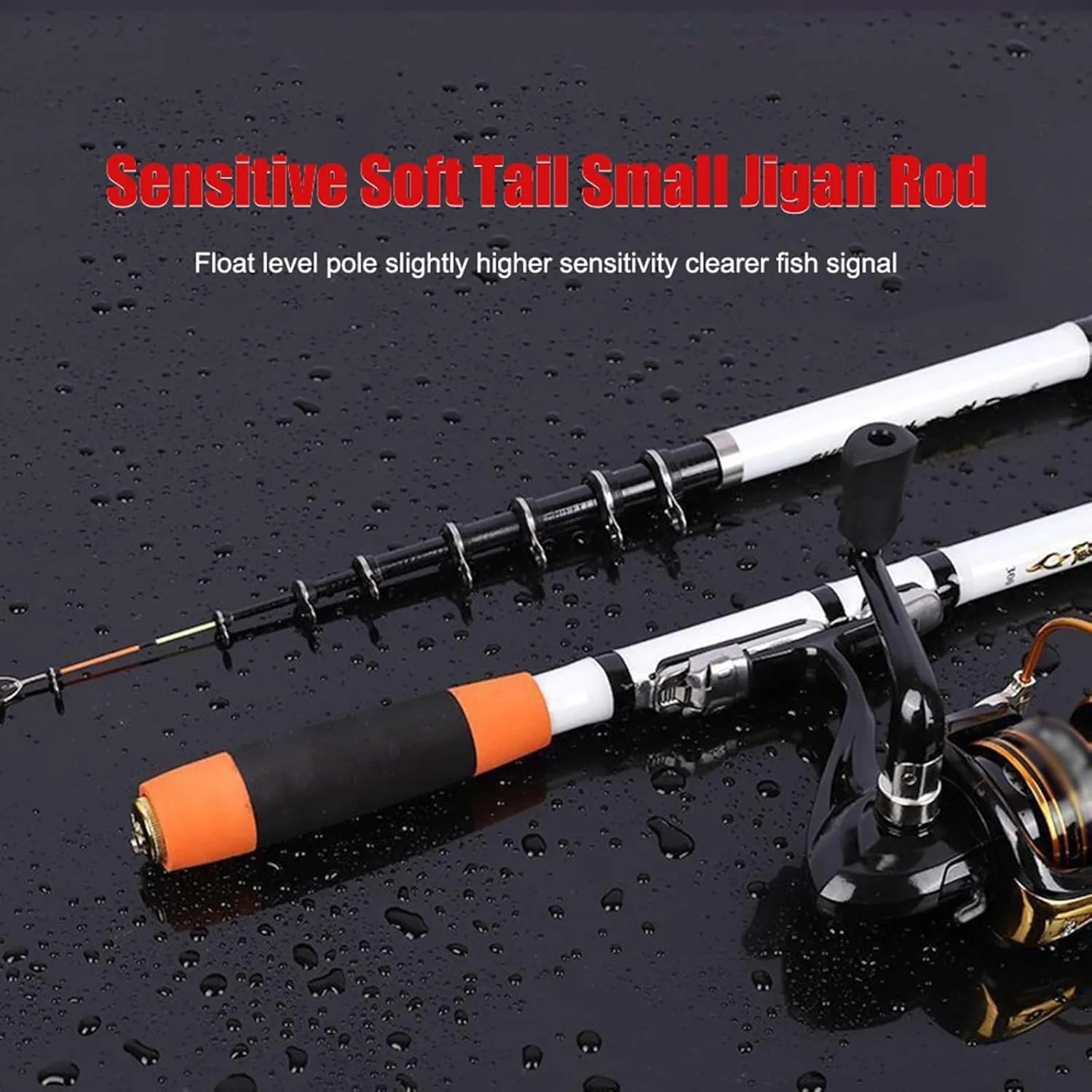 GRFIT Portable Telescopic Mini Fishing Rod Ultra Hard Carbon Fiber Feeder Swivel 1.8/2.1/2.4/2.7/3.0M Portable Fishing Rod