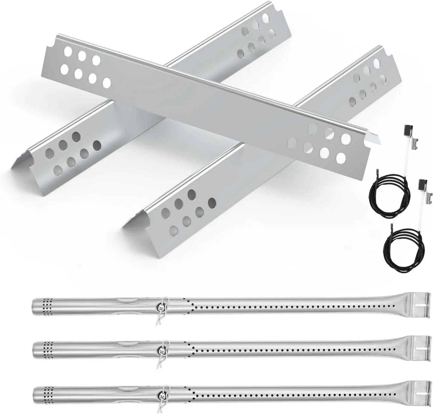 Grill Parts for Charbroil TRU-Infrared 3 Burner 463355220 466242616 466242615 463242515 466242516 G466-2500-W1 Heat Plate Shields and Burner Part for Charbroil Grill Replacement Parts