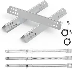 Grill Parts for Charbroil TRU-Infrared 3 Burner 463355220 466242616 466242615 463242515 466242516 G466-2500-W1 Heat Plate Shields and Burner Part for Charbroil Grill Replacement Parts