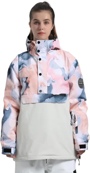 GSOU SNOW Women Ski Jacket Snow Coat Waterproof Windproof Snowboarding Jacket Coat Insulated Warm Winter