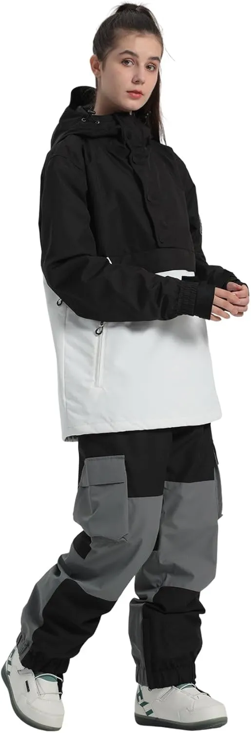 GSOU SNOW Women Ski Jacket Snow Coat Waterproof Windproof Snowboarding Jacket Coat Insulated Warm Winter