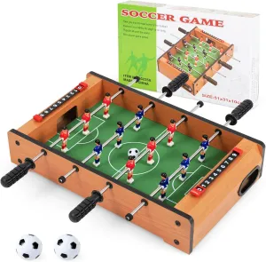 GYMAX Foosball Table, 20" Mini Foosball Table with 2 Balls for Kids, Table Top Foosball for Game Room Home Office Dorm