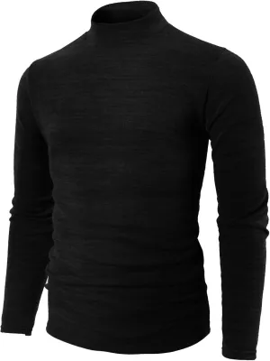 H2H Mens Lightweight Slim Fit Turtleneck Pullover Casual Long Sleeve